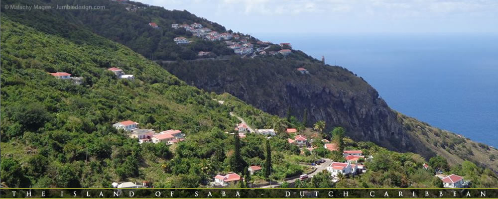 View of English Quarter & Hell's Gate on Saba